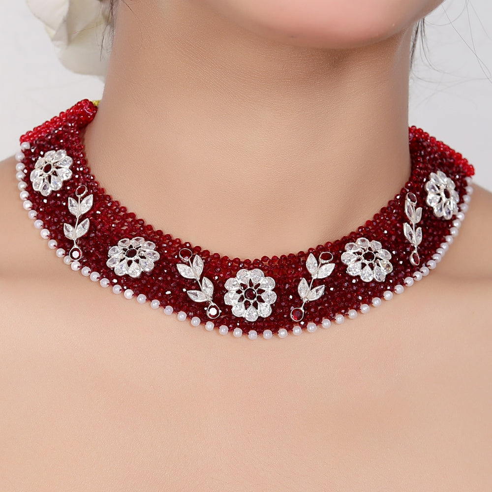 Ruby Crystal Anklets