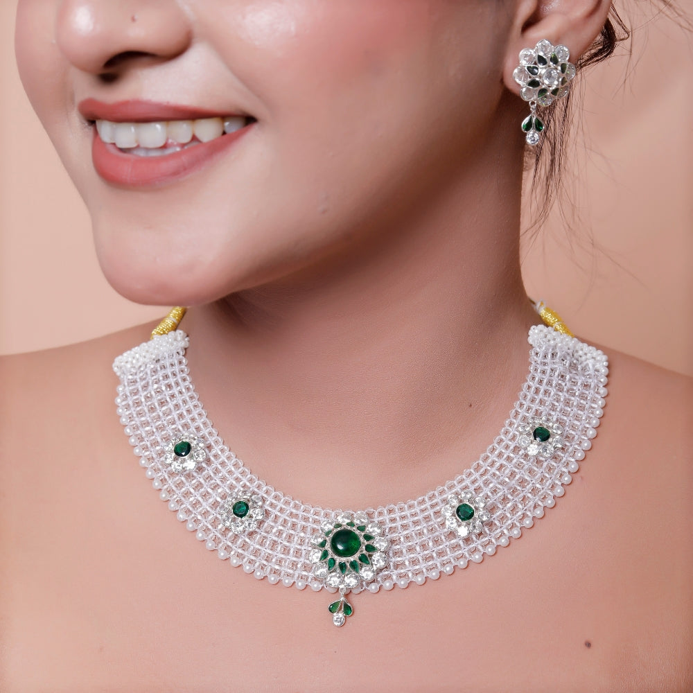 Ruby Bloom White Pendant