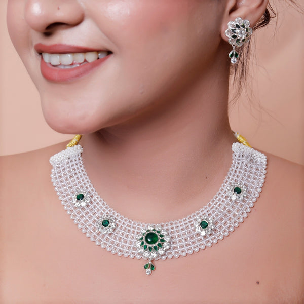 Ruby Bloom White Pendant