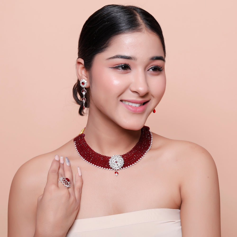 Ruby Red Crystal Ring