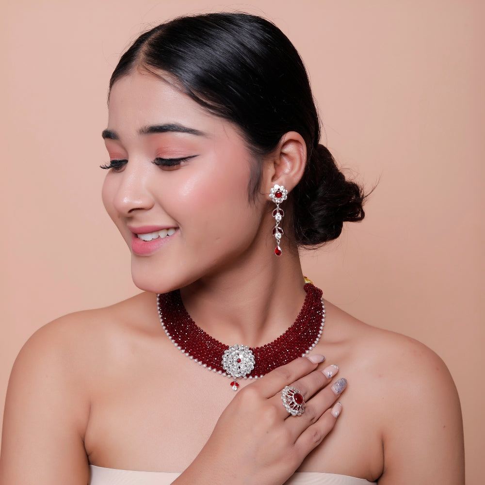 Ruby Red Crystal Ring