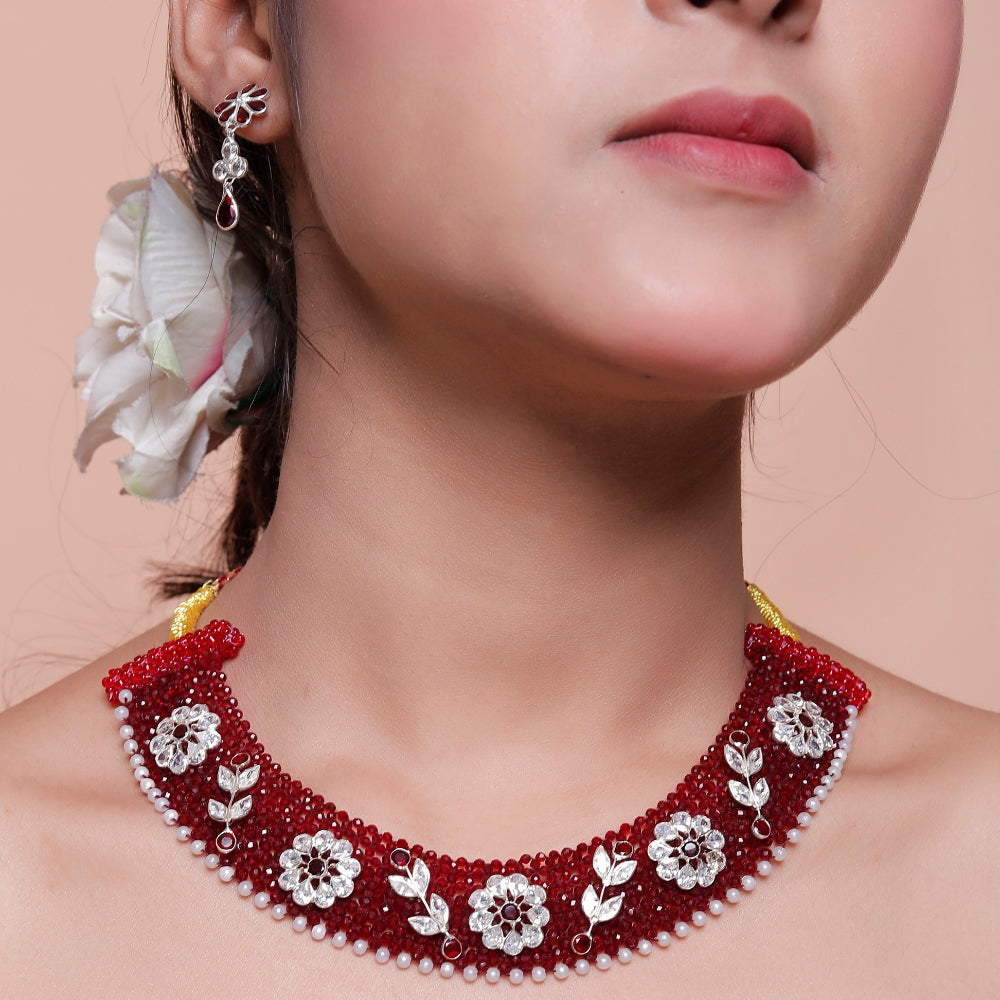 Ruby Crystal Anklets